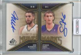 2009-10 SP Game Used Josh McRoberts/Spencer Hawes  Multi Marks Dual #MDMH  Indiana Pacers/Sacramento Kings