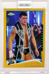 2014 TOPPS Chrome WWE Cody Rhodes Base Gold Refractor【28/50】