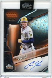 2026 Topps Chrome Black Christian Yelich Autographs Orange Mini-Diamond Refractors【21/25】 Milwaukee Brewers