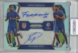 2024 Panini Prizm Copa America Jesus Ferreira/Ricardo Pepi Dual Signatures Prizms Silver #7【2/99】 United States