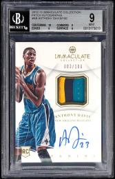 2012-13 Panini Immaculate Collection #134 Anthony Davis JSY Auto RC【83/100】【BGS MINT 9/AU10】 New Orleans Pelicans