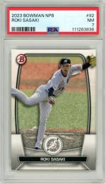 2023 TOPPS BOWMAN NPB ベースボールカード 佐々木朗希 #92 レギュラーカード【PSA7】 千葉ロッテ