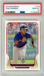 2014 Topps Bowman Jose Ramirez #176 Base Card【PSA10】 Guardians