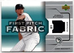 2005 Upper Deck First Pitch Fabric #BE Florida Marlins Josh Beckett
