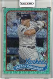 2024 Topps Series Two Jasson Dominguez 1989 Topps Silver Pack Chrome Aqua Parallel【073/199】 New York Yankees