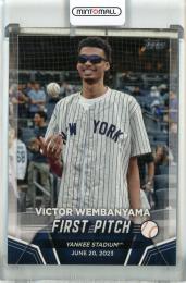 2024 Topps Series Two Victor Wembanyama First Pitch San Antonio Spurs