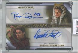 2021 Topps Star Wars Masterwork Diana Lee Inosanto as Magistrate Morgan Elsbeth/Rosario Dawson as Ahsoka Tano Dual Autographs/Canvas/#MWD-DI/1stナンバー!【1/25】