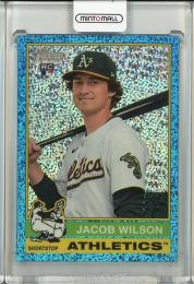 2025 Topps Heritage Jacob Wilson Chrome Light Blue Sparkle Refractors Athletics