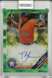2019 Bowman Chrome Bryan Abreu Prospect Autographs Green Atomic Refractors【06/99】 Houston Astros