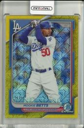 2024 Bowman Chrome Mookie Betts Mega Box Yellow Refractors【71/75】 Los Angeles Dodgers