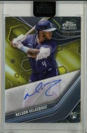 2023 Topps Chrome Black Nelson Velazquez Autographs Gold Refractors【33/50】 Chicago Cubs