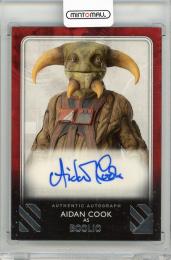 2020 TOPPS Star Wars The Rise of Skywalker Series Two Aidan Cook as Boolio Autographs Red #AAC【54/99】 star wars