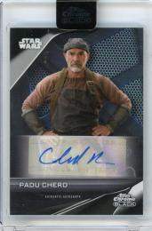 2023 TOPPS Chrome Black Star Wars Chad Parker as Padu Cherd Autographs #ACP star wars