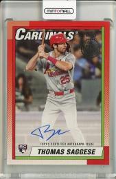 2025 Topps Series 2 Thomas Saggese 1990 Topps Baseball Autographs St. Louis Cardinals