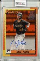 2025 Topps Series 2 Nick Yorke 1990 Topps Baseball Autographs Orange Parallels【18/25】 Pittsburgh Pirates