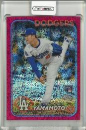 2024 Topps Chrome Yoshinobu Yamamoto Magenta Speckle Refractors【057/350】 Los Angeles Dodgers