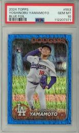2024 Topps Series 2 Yoshinobu Yamamoto Blue Foil【374/999】 Los Angeles Dodgers