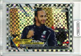 2021 Topps Chrome Formula 1  Lewis Hamilton #152 Base Grand Prix Winner Checker Flag Refractor
