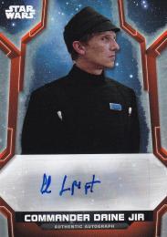 2020 Topps Star Wars Holocron  Al Lampert as Commander Daine Jir  Autographs Orange (パラレル版) 16/25