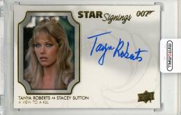2021 UPPER DECK James Bond Villains and Henchmen  Tanya Roberts as Stacey Sutton  Star Signings #SSTR moovie