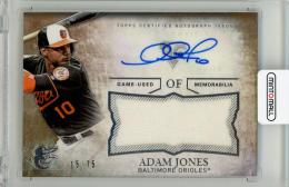 2015 Topps Triple Threads Adam Jones Unity Autograph Jumbo Relics Sepia【15/75】 Baltimore Orioles