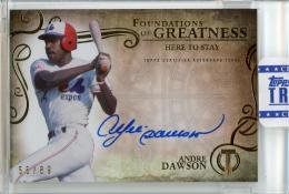 2015 Topps Tribute Andre Dawson Foundations of Greatness Autographs【55/89】 Montreal Expos