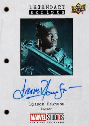 2019 Upper Deck Marvel Studios First Ten Years  Djimon Hounsou as Korath Legendary Scripts Autographs  (Looking Far Right)