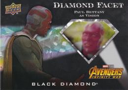 2021 Upper Deck Marvel Black Diamond  Paul Bettany as Vision Diamond Facet