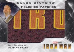 2021 Upper Deck Marvel Black Diamond  Jeff Bridges as Obadiah Stane Polished Patches Puzzles Manufactured Relics