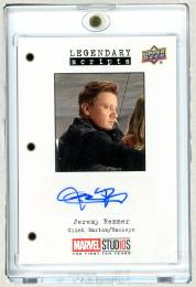 2019 Upper Deck Marvel Studios First Ten Years  Jeremy Renner as Clint Barton/Hawkeye Legendary Scripts Autographs  (Looking Right)