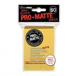 Ultra・PRO 小型サイズカード用 デッキプロテクタースリーブ PRO-MATTE イエロー(約62×89mm)[60枚入り]
