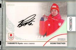 2024 TEAM JAPAN オフィシャルトレーディングカード WINTER OLYMPIANS 山本涼太 Authentic Autograph 直筆サインカード ホログラムA版【45/51】 ノルディック複合