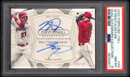 2020 Topps Definitive Collection #DACAA Mike Trout/Shohei Ohtani Dual Autographs【10/10】【PSA NM-MT 8】