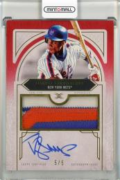 2025 Topps Definitive Collection Darryl Strawberry Definitive Autograph Relics Red #DARDS【5/5】 New York Mets