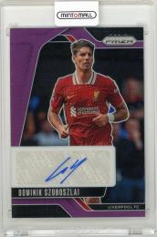 2024-25 Panini Prizm Premier League Dominik Szoboszlai Signatures Purple Prizm Parallel【6/25】 Liverpool FC