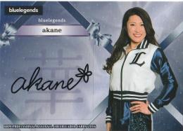 2016 BBM チアリーダー Dancing Heroine-華- bluelegends 直筆サインカード / akane 【60/60】