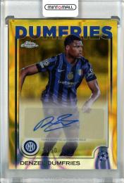 2024-25 Topps Chrome UEFA Club Competitions Denzel Dumfries Autographs Gold Lava Refractors #CADZ【36/50】 Inter Milan
