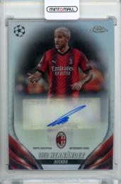 2023-24 Topps Chrome Uefa Club Competition Theo Hernandez #CA-HT Chrome Autograph Card AC Milan