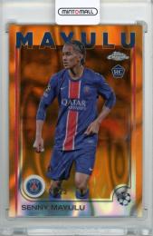 2024-25 Topps Chrome Uefa Club Competition Senny Mayulu #173 Base Orange Lava Refractor Parallel【25/25】《ラストナンバー》 Paris Saint-Germain