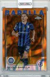 2024-25 Topps Chrome Uefa Club Competition Nicolo Barella #23 Base Orange Lava Refractor Parallel【07/25】 FC Internazionale Milano