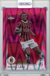 2024-25 Topps Chrome Uefa Club Competition Rafael Leao #11 Base Pink Lava Refractor Parallel【104/175】 AC Milan
