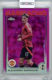 2024-25 Topps Chrome Uefa Club Competition Alejandro Garnacho #147 Base Pink Refractor Parallel【132/250】 Manchester United