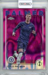 2024-25 Topps Chrome Uefa Club Competition Cole Palmer #32 Base Pink Lava Refractor Parallel【186/250】 Chelsea Fc