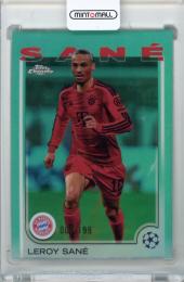 2024-25 Topps Chrome Uefa Club Competition Leroy Sane #141 Base Aqua Refractor Parallel【007/199】 Fc Bayern Munchen