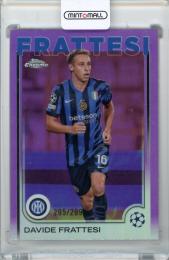 2024-25 Topps Chrome Uefa Club Competition Davide Frattesi #195 Base Violet Refractor Parallel【295/299】 FC Internazionale Milano