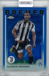 2024-25 Topps Chrome Uefa Club Competition Gleison Bremer #107 Base Blue Refractor Parallel【040/150】 Juventus