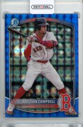 2025 Topps Bowman Baseball Kristian Campbell #BP-42 Base Blue Geometric Parallel【096/150】 Red Sox