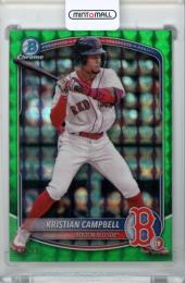 2025 Topps Bowman Baseball Kristian Campbell #BP-42 Base Green Geometric Parallel【44/99】 Red Sox