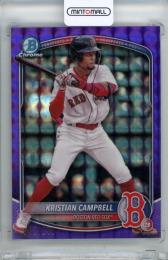 2025 Topps Bowman Baseball Kristian Campbell #BP-42 Base Purple Geometric Parallel【042/250】 Red Sox