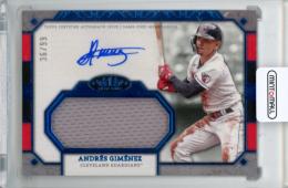 2024 Topps Tier One Andres Gimenez #AT1JR-AG Autographed Tier One Relics Jumbo Blue Parallel【36/99】 Guardians